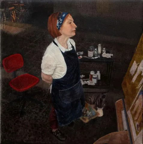 "isimsiz" eseri MERYEM UZUNOĞLU tarafından 2015 yılında 25x25 cm ölçülerinde Tuval üzeri yağlı boya tekniği ile yapılmıştır.