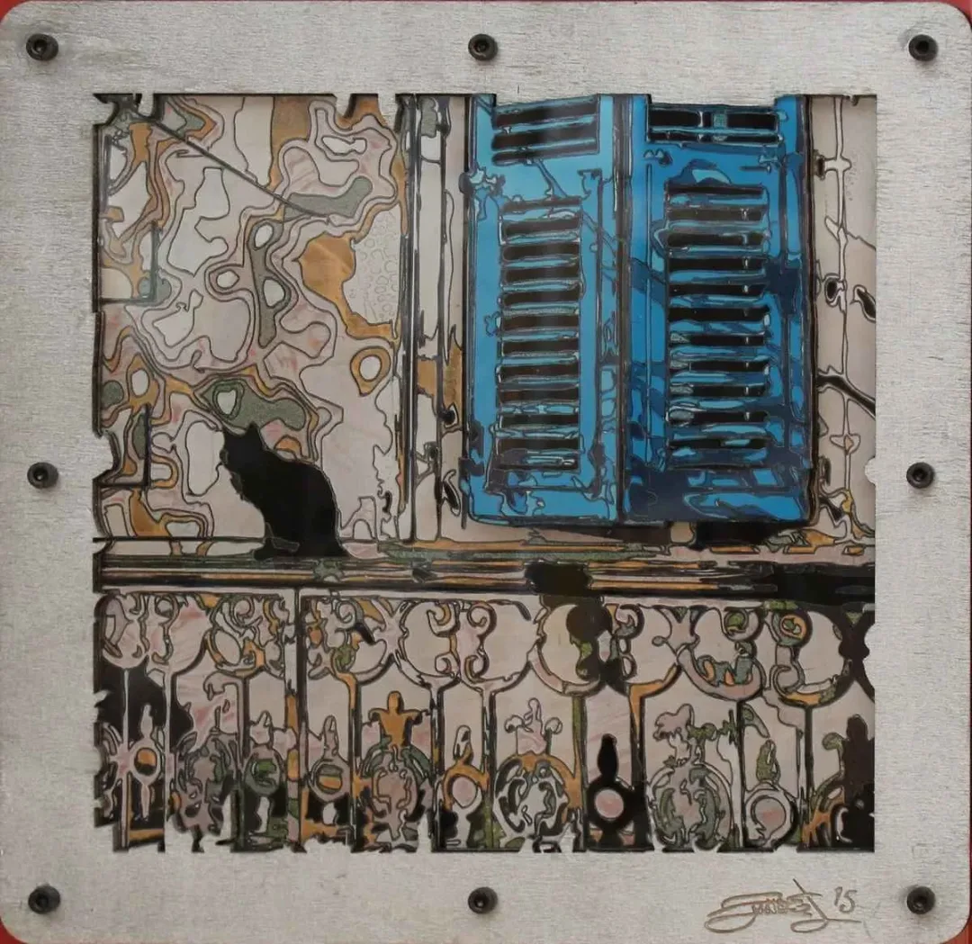EMRE LÜLE — “isimsiz”, 2015 "isimsiz" eseri EMRE LÜLE tarafından 2015 yılında 25x25 cm ölçülerinde Pleksi tekniği ile yapılmıştır.