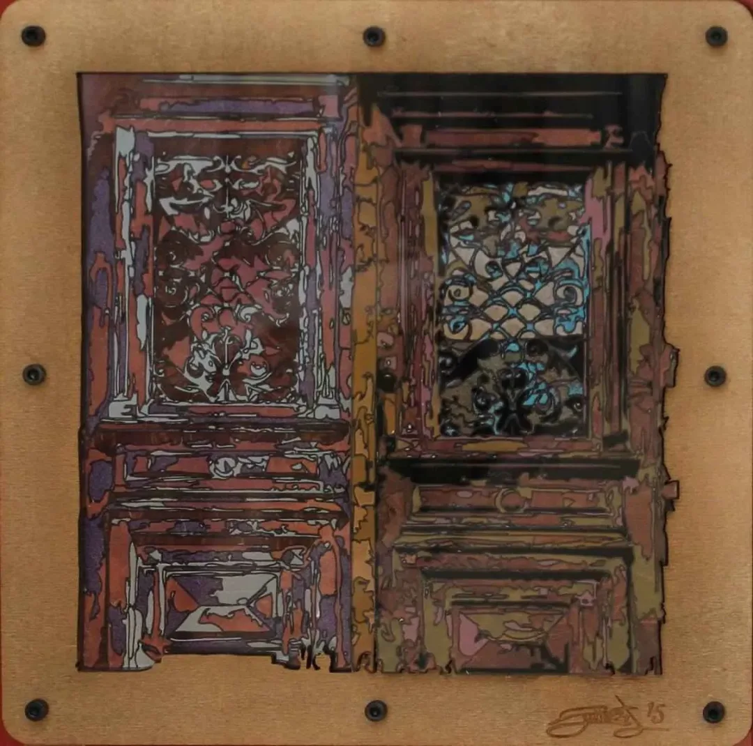 EMRE LÜLE — “isimsiz”, 2015 "isimsiz" eseri EMRE LÜLE tarafından 2015 yılında 25x25 cm ölçülerinde Pleksi tekniği ile yapılmıştır.