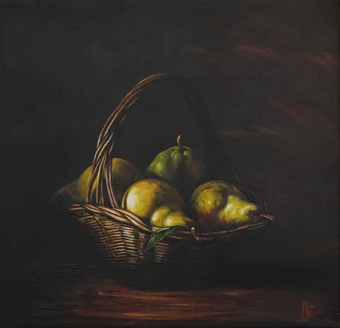 "isimsiz" eseri HÜSEYİN FEYZULLAH tarafından 2015 yılında 25x25 cm ölçülerinde Tuval üzeri yağlı boya tekniği ile yapılmıştır.