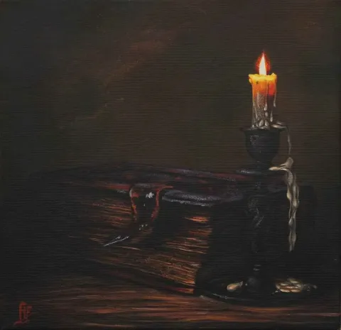 "isimsiz" eseri HÜSEYİN FEYZULLAH tarafından 2015 yılında 25x25 cm ölçülerinde Tuval üzeri yağlı boya tekniği ile yapılmıştır.