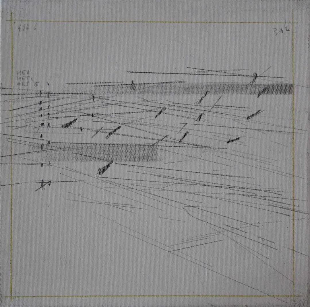MEHMET ÖRS — “isimsiz”, 2015 "isimsiz" eseri MEHMET ÖRS tarafından 2015 yılında 25x25 cm ölçülerinde Tuval üzeri akrilik boya tekniği ile yapılmıştır.