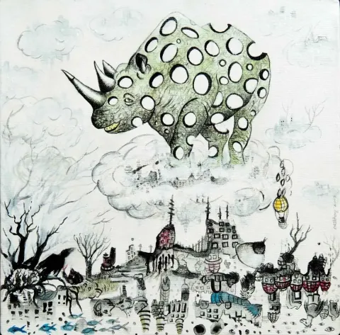 NESLİHAN ÖZGENÇ ERDOĞDU — “isimsiz”, 2015 "isimsiz" eseri NESLİHAN ÖZGENÇ ERDOĞDU tarafından 2015 yılında 25x25 cm ölçülerinde Tuval üzeri akrilik boya tekniği ile yapılmıştır.