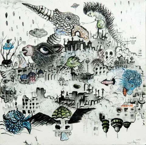 NESLİHAN ÖZGENÇ ERDOĞDU — “isimsiz”, 2015 "isimsiz" eseri NESLİHAN ÖZGENÇ ERDOĞDU tarafından 2015 yılında 25x25 cm ölçülerinde Tuval üzeri akrilik boya tekniği ile yapılmıştır.