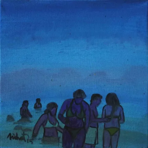 NİHAT KAHRAMAN — “isimsiz”, 2015 "isimsiz" eseri NİHAT KAHRAMAN tarafından 2015 yılında 25x25 cm ölçülerinde Tuval üzeri akrilik boya tekniği ile yapılmıştır.