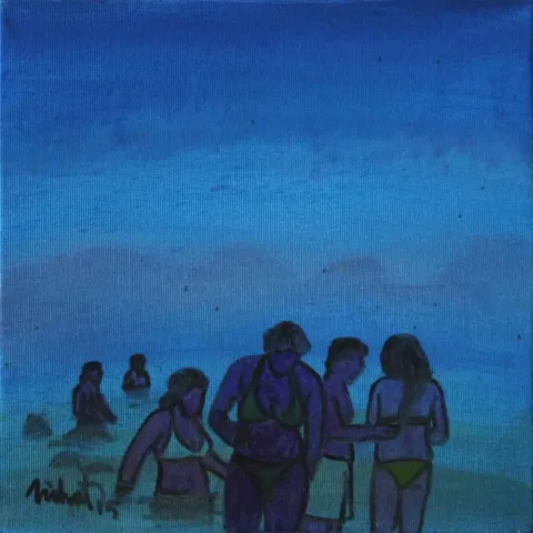 "isimsiz" eseri NİHAT KAHRAMAN tarafından 2015 yılında 25x25 cm ölçülerinde Tuval üzeri akrilik boya tekniği ile yapılmıştır.