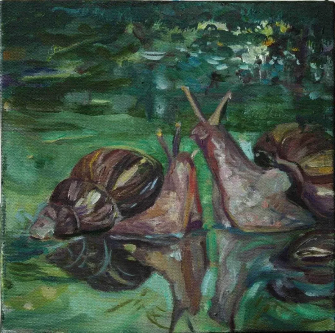 NİL KÖKEN — “isimsiz”, 2015 "isimsiz" eseri NİL KÖKEN tarafından 2015 yılında 25x25 cm ölçülerinde Tuval üzeri yağlı boya tekniği ile yapılmıştır.