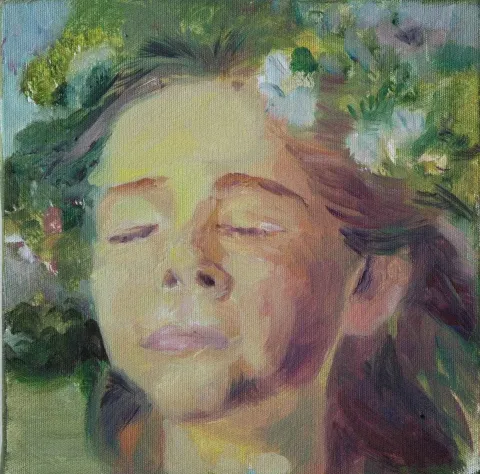"isimsiz" eseri NİL KÖKEN tarafından 2015 yılında 25x25 cm ölçülerinde Tuval üzeri yağlı boya tekniği ile yapılmıştır.