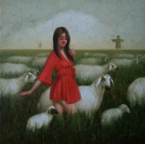 ÖMER EKEN — “isimsiz”, 2015 "isimsiz" eseri ÖMER EKEN tarafından 2015 yılında 25x25 cm ölçülerinde Tuval üzeri yağlı boya tekniği ile yapılmıştır.