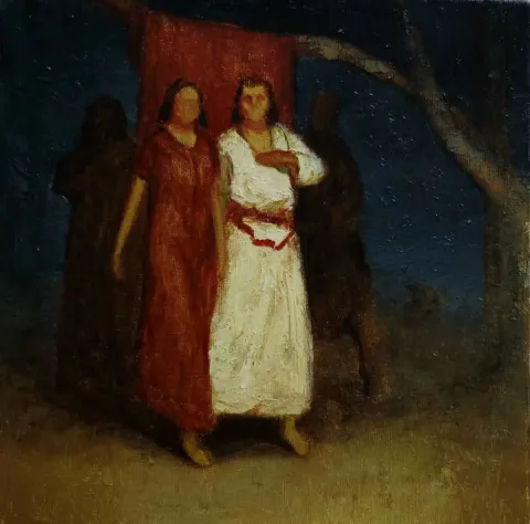 ÖMER İNAN — “isimsiz”, 2015 "isimsiz" eseri ÖMER İNAN tarafından 2015 yılında 25x25 cm ölçülerinde Tuval üzeri yağlı boya tekniği ile yapılmıştır.