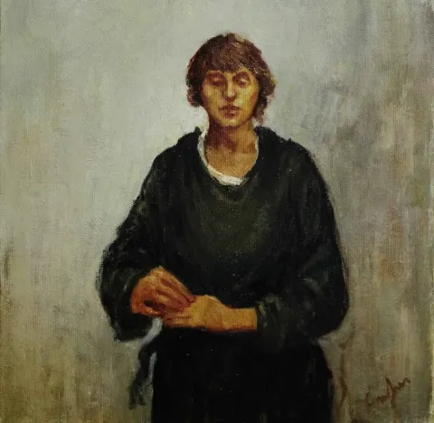 ÖMER İNAN — “isimsiz”, 2015 "isimsiz" eseri ÖMER İNAN tarafından 2015 yılında 25x25 cm ölçülerinde Tuval üzeri yağlı boya tekniği ile yapılmıştır.
