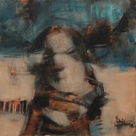 ÖZDEN GEZER — “isimsiz”, 2015 "isimsiz" eseri ÖZDEN GEZER tarafından 2015 yılında 25x25 cm ölçülerinde Tuval üzeri akrilik boya tekniği ile yapılmıştır.