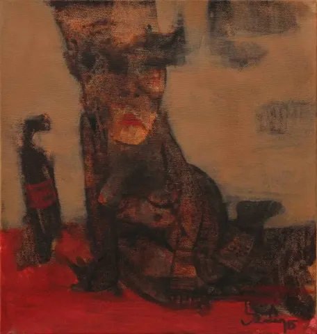 ÖZDEN GEZER — “isimsiz”, 2015 "isimsiz" eseri ÖZDEN GEZER tarafından 2015 yılında 25x25 cm ölçülerinde Tuval üzeri akrilik boya tekniği ile yapılmıştır.