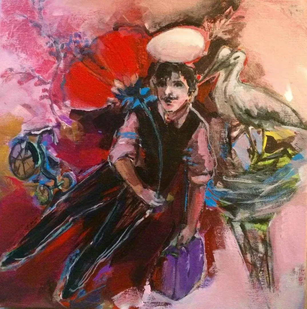PERUZE HAMURCU — “isimsiz”, 2015 "isimsiz" eseri PERUZE HAMURCU tarafından 2015 yılında 25x25 cm ölçülerinde Tuval üzeri yağlı boya tekniği ile yapılmıştır.