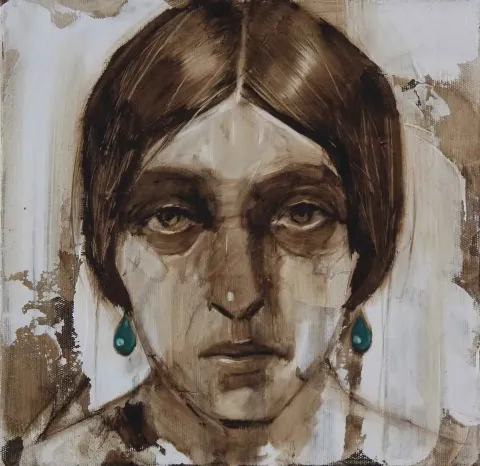 SEMA ÖCAL — “isimsiz”, 2015 "isimsiz" eseri SEMA ÖCAL tarafından 2015 yılında 25x25 cm ölçülerinde Tuval üzeri akrilik boya tekniği ile yapılmıştır.