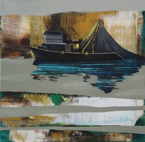 "isimsiz" eseri ÜMİT TÜRK tarafından 2015 yılında 25x25 cm ölçülerinde Tuval üzeri akrilik boya tekniği ile yapılmıştır.