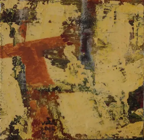 VEDAT ÖRS — “isimsiz”, 2015 "isimsiz" eseri VEDAT ÖRS tarafından 2015 yılında 25x25 cm ölçülerinde Tuval üzeri karışık teknik tekniği ile yapılmıştır.