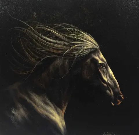 "isimsiz" eseri BEHZAT FEYZULLAH tarafından 2015 yılında 25x25 cm ölçülerinde Tuval üzeri yağlı boya tekniği ile yapılmıştır.