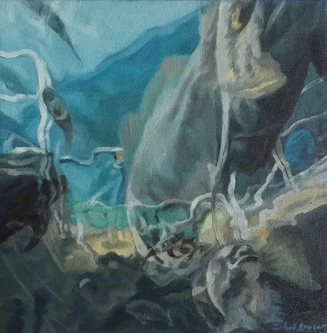 "isimsiz" eseri ZUHAL BAYSAR tarafından 2015 yılında 25x25 cm ölçülerinde Tuval üzeri yağlı boya tekniği ile yapılmıştır.