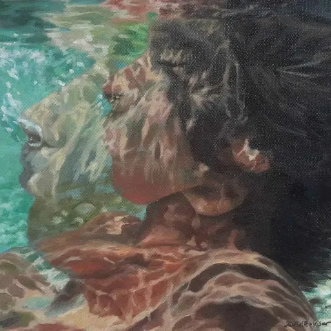 ZUHAL BAYSAR — “isimsiz”, 2015 "isimsiz" eseri ZUHAL BAYSAR tarafından 2015 yılında 25x25 cm ölçülerinde Tuval üzeri yağlı boya tekniği ile yapılmıştır.