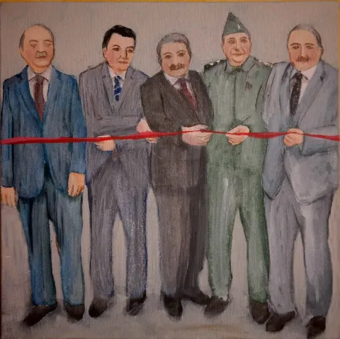 "isimsiz" eseri AHMET MUSA KOÇ tarafından 2015 yılında 25x25 cm ölçülerinde Tuval üzeri yağlı boya tekniği ile yapılmıştır.