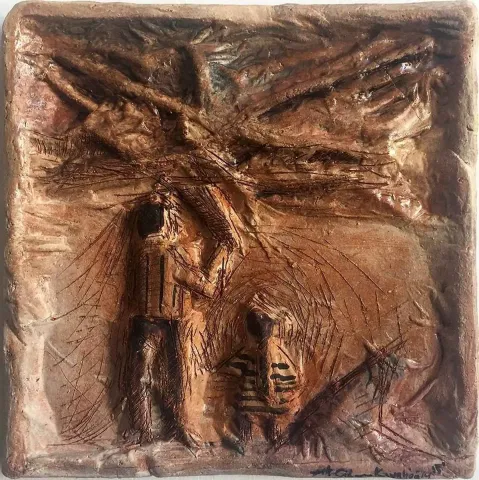 "isimsiz" eseri ALİ CİHAN KAYALIOĞLU tarafından 2015 yılında 25x25 cm ölçülerinde Seramik tekniği ile yapılmıştır.