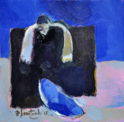 BARAN KAMİLOĞLU — “Kayıkçı”, 2015 "Kayıkçı" eseri BARAN KAMİLOĞLU tarafından 2015 yılında 25x25 cm ölçülerinde Tuval üzeri yağlı boya tekniği ile yapılmıştır.