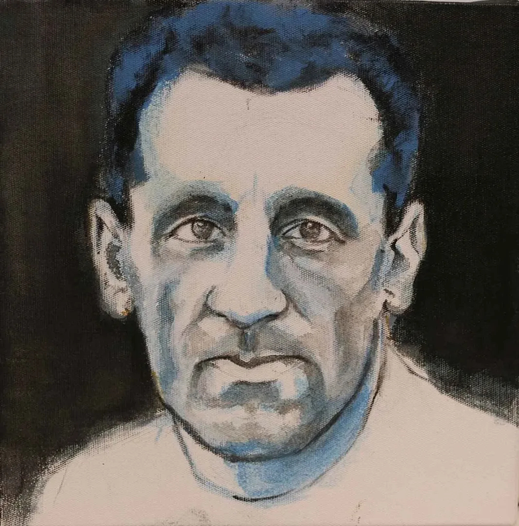 yakınlaştır "Maurice Merleau Ponty" eseri ÇİĞDEM DOĞAN tarafından 2015 yılında 25x25 cm ölçülerinde Tuval üzeri akrilik boya tekniği ile yapılmıştır.