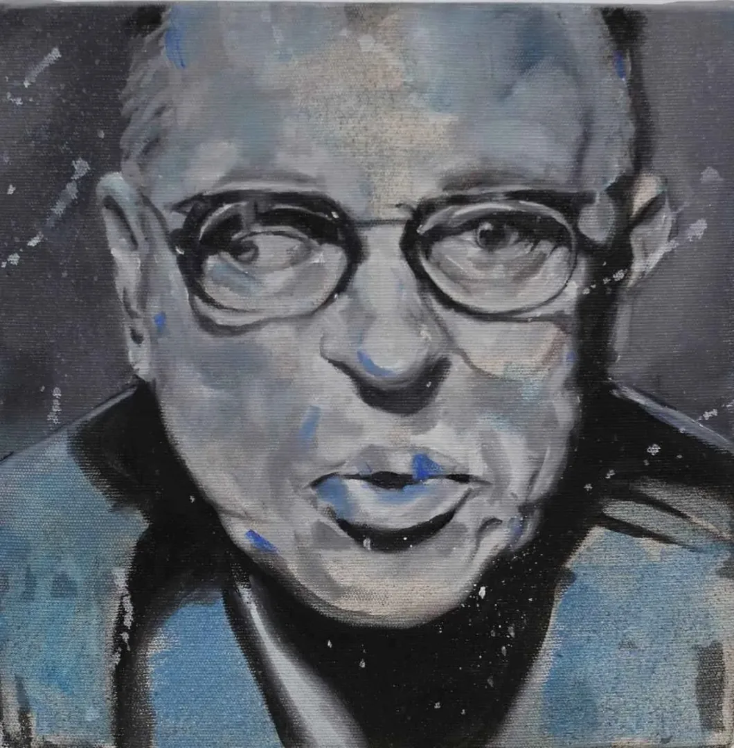 yakınlaştır "Jean Paul Sartre" eseri ÇİĞDEM DOĞAN tarafından 2015 yılında 25x25 cm ölçülerinde Tuval üzeri akrilik boya tekniği ile yapılmıştır.
