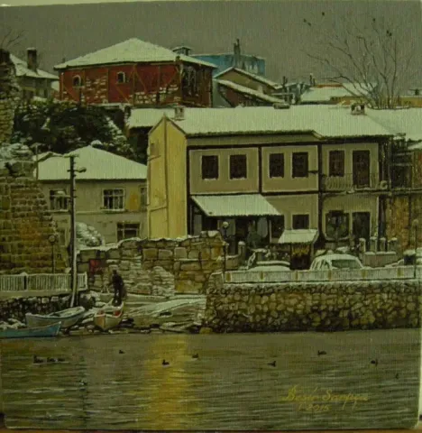 "isimsiz" eseri BEŞİR SARPÇA tarafından 2015 yılında 25x25 cm ölçülerinde Tuval üzeri yağlı boya tekniği ile yapılmıştır.
