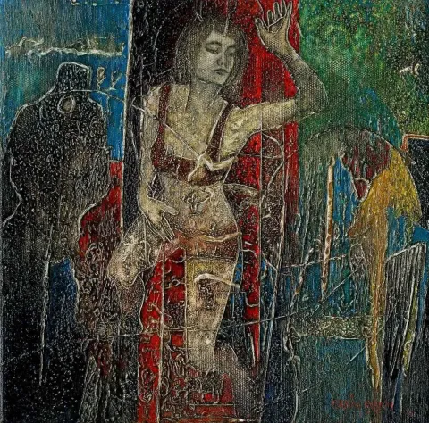 ERKİN KESKİN — “isimsiz”, 2015 "isimsiz" eseri ERKİN KESKİN tarafından 2015 yılında 25x25 cm ölçülerinde Tuval üzeri yağlı boya tekniği ile yapılmıştır.