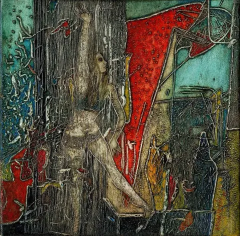 ERKİN KESKİN — “isimsiz”, 2015 "isimsiz" eseri ERKİN KESKİN tarafından 2015 yılında 25x25 cm ölçülerinde Tuval üzeri yağlı boya tekniği ile yapılmıştır.
