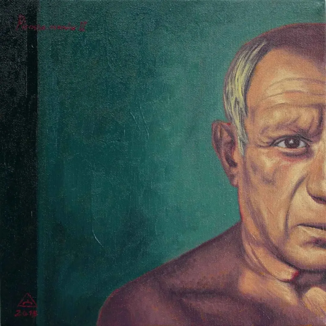 "Picasso.mania" eseri EYÜP ATAŞ tarafından 2015 yılında 25x25 cm ölçülerinde Tuval üzeri yağlı boya tekniği ile yapılmıştır.