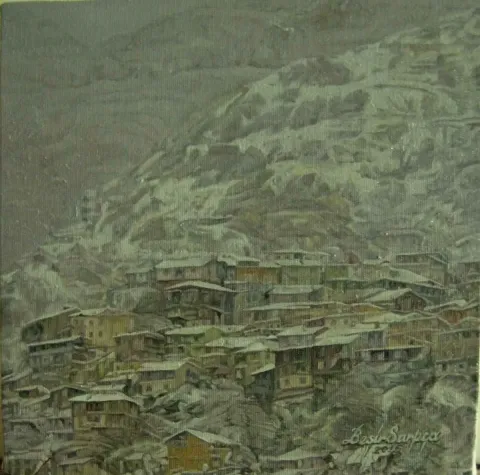 "isimsiz" eseri BEŞİR SARPÇA tarafından 2015 yılında 25x25 cm ölçülerinde Tuval üzeri yağlı boya tekniği ile yapılmıştır.