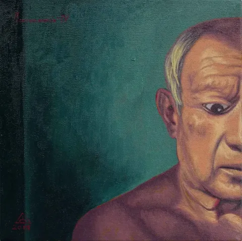 "Picasso.mania" eseri EYÜP ATAŞ tarafından 2015 yılında 25x25 cm ölçülerinde Tuval üzeri yağlı boya tekniği ile yapılmıştır.