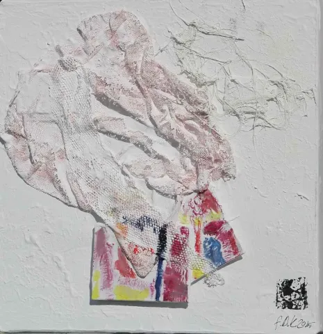 "isimsiz" eseri FATMA DİLANUR KÖSE tarafından 2015 yılında 25x25 cm ölçülerinde Tuval üzeri karışık teknik tekniği ile yapılmıştır.