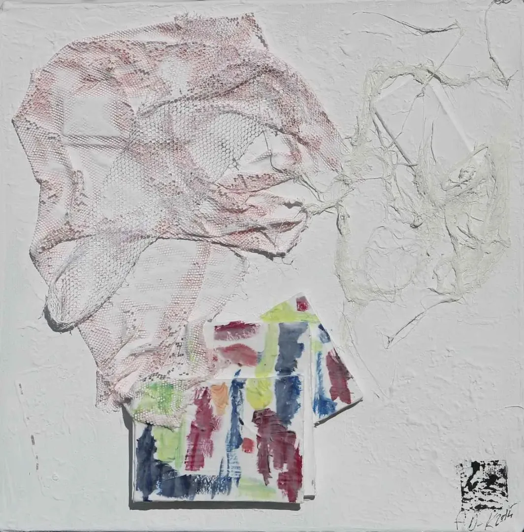 FATMA DİLANUR KÖSE — “isimsiz”, 2015 "isimsiz" eseri FATMA DİLANUR KÖSE tarafından 2015 yılında 25x25 cm ölçülerinde Tuval üzeri karışık teknik tekniği ile yapılmıştır.