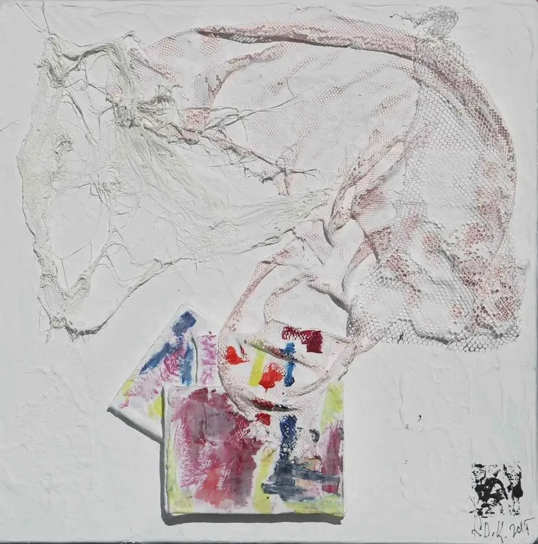 FATMA DİLANUR KÖSE — “isimsiz”, 2015 "isimsiz" eseri FATMA DİLANUR KÖSE tarafından 2015 yılında 25x25 cm ölçülerinde Tuval üzeri karışık teknik tekniği ile yapılmıştır.