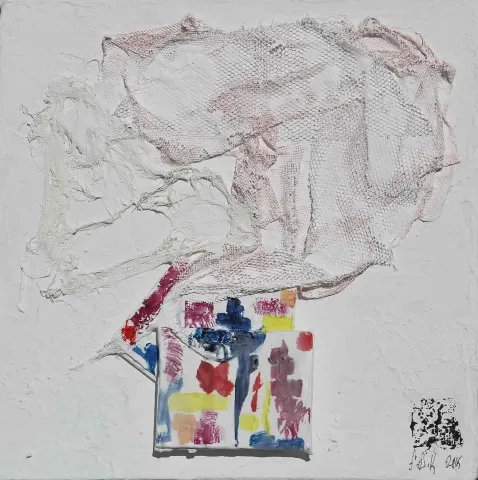 FATMA DİLANUR KÖSE — “isimsiz”, 2015 "isimsiz" eseri FATMA DİLANUR KÖSE tarafından 2015 yılında 25x25 cm ölçülerinde Tuval üzeri karışık teknik tekniği ile yapılmıştır.