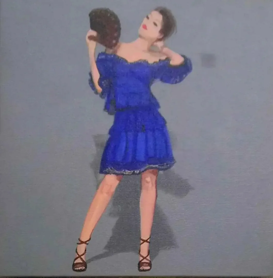 "isimsiz" eseri FATMA DİRİK ÜNER tarafından 2015 yılında 25x25 cm ölçülerinde Tuval üzeri akrilik boya tekniği ile yapılmıştır.