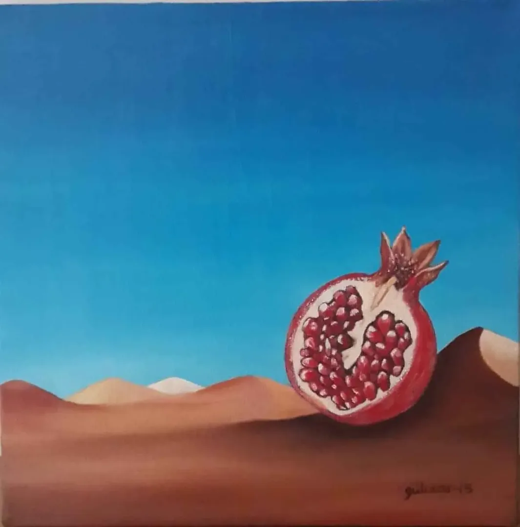 GÜLİZAR YAMAK — “isimsiz”, 2015 "isimsiz" eseri GÜLİZAR YAMAK tarafından 2015 yılında 25x25 cm ölçülerinde Tuval üzeri yağlı boya tekniği ile yapılmıştır.