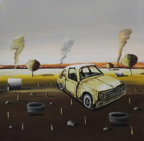 HAKAN ADA — “isimsiz”, 2015 "isimsiz" eseri HAKAN ADA tarafından 2015 yılında 25x25 cm ölçülerinde Tuval üzeri akrilik boya tekniği ile yapılmıştır.