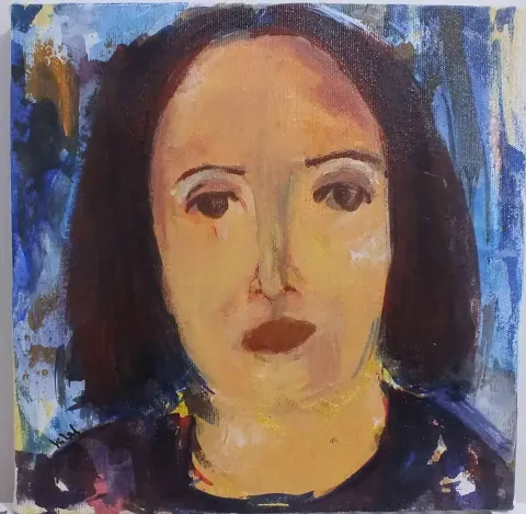 "isimsiz" eseri HİLAL UĞURLU ÖZCAN tarafından 2015 yılında 25x25 cm ölçülerinde Tuval üzeri akrilik boya tekniği ile yapılmıştır.