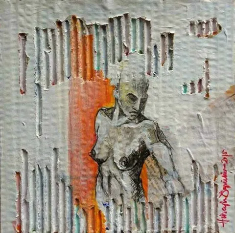 HÜSEYİN ÖZNÜLÜER — “Ünzile”, 2015 "Ünzile" eseri HÜSEYİN ÖZNÜLÜER tarafından 2015 yılında 25x25 cm ölçülerinde Karışık teknik tekniği ile yapılmıştır.