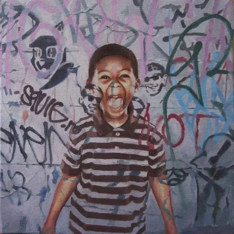 "isimsiz" eseri M. EMRAH AKKAYÜZ tarafından 2015 yılında 25x25 cm ölçülerinde Tuval üzeri yağlı boya tekniği ile yapılmıştır.