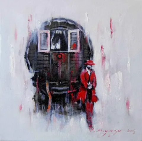 MEHMET YANGIR — “Bir Çingene Masalı”, 2015 "Bir Çingene Masalı" eseri MEHMET YANGIR tarafından 2015 yılında 25x25 cm ölçülerinde Tuval üzeri yağlı boya tekniği ile yapılmıştır.