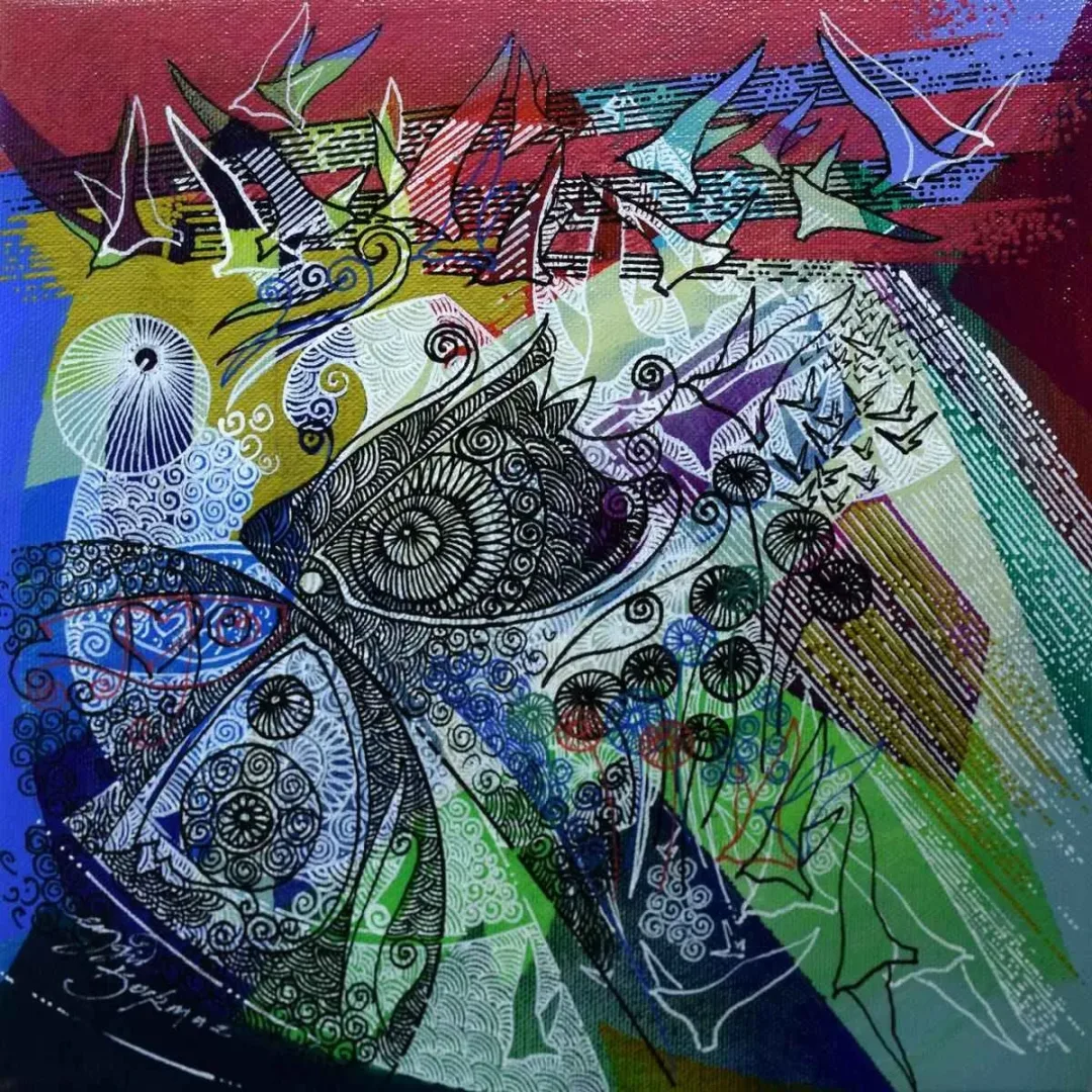 ENGİN KORKMAZ — “isimsiz”, 2015 "isimsiz" eseri ENGİN KORKMAZ tarafından 2015 yılında 25x25 cm ölçülerinde Tuval üzeri akrilik boya tekniği ile yapılmıştır.