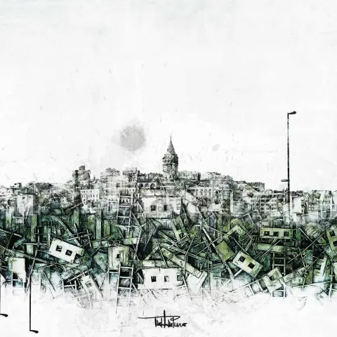 MUSTAFA MUTLU — “Alternatif Senfoni”, 2015 "Alternatif Senfoni" eseri MUSTAFA MUTLU tarafından 2015 yılında 25x25 cm ölçülerinde Tuval üzeri akrilik boya tekniği ile yapılmıştır.