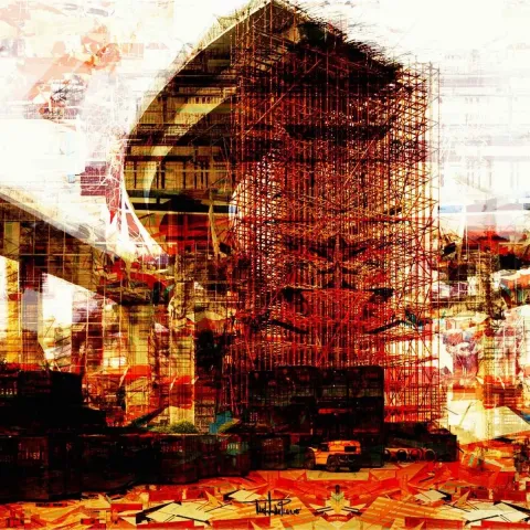 MUSTAFA MUTLU — “Alternatif Senfoni”, 2015 "Alternatif Senfoni" eseri MUSTAFA MUTLU tarafından 2015 yılında 25x25 cm ölçülerinde Tuval üzeri akrilik boya tekniği ile yapılmıştır.