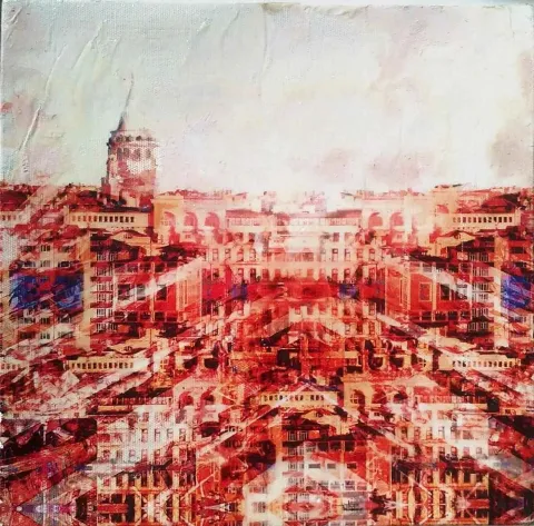 "Alternatif Senfoni" eseri MUSTAFA MUTLU tarafından 2015 yılında 25x25 cm ölçülerinde Tuval üzeri akrilik boya tekniği ile yapılmıştır.